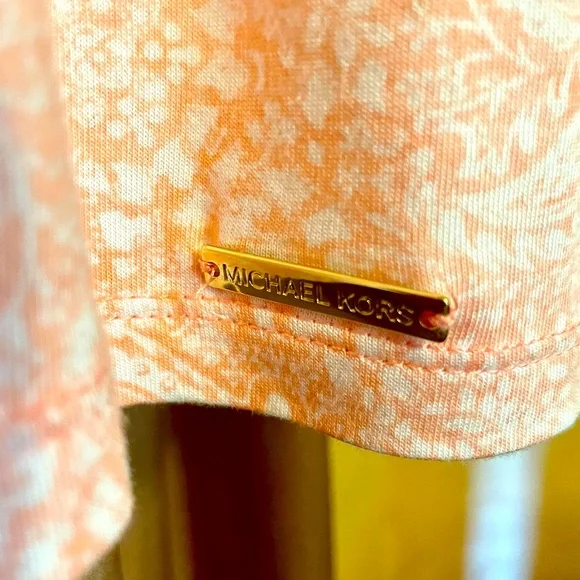 - MICHAEL KORS TOP L Soft Peach Print - Picture 2 of 7